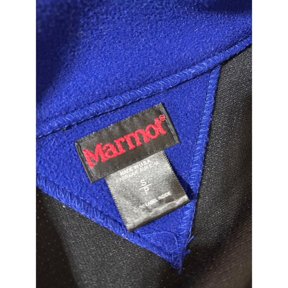 VTG 90s Men's Size Small Marmot WINDSTOPPER Fleece Vest Blue Gorecore i - Picture 4 of 11